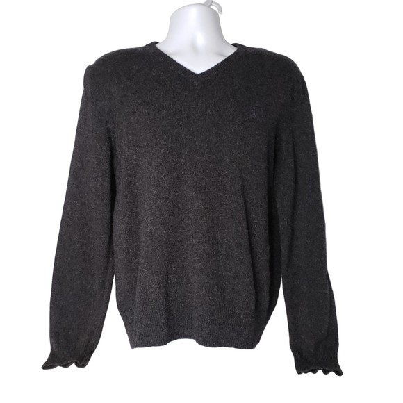 POLO By RALPH LAUREN 100% Lambswool Gray V Neck Sweater Size XL - Picture 8 of 8